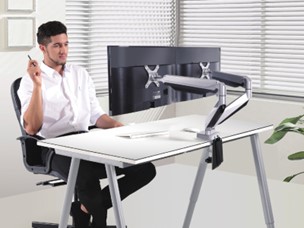 Adjustable Double Monitor Mount